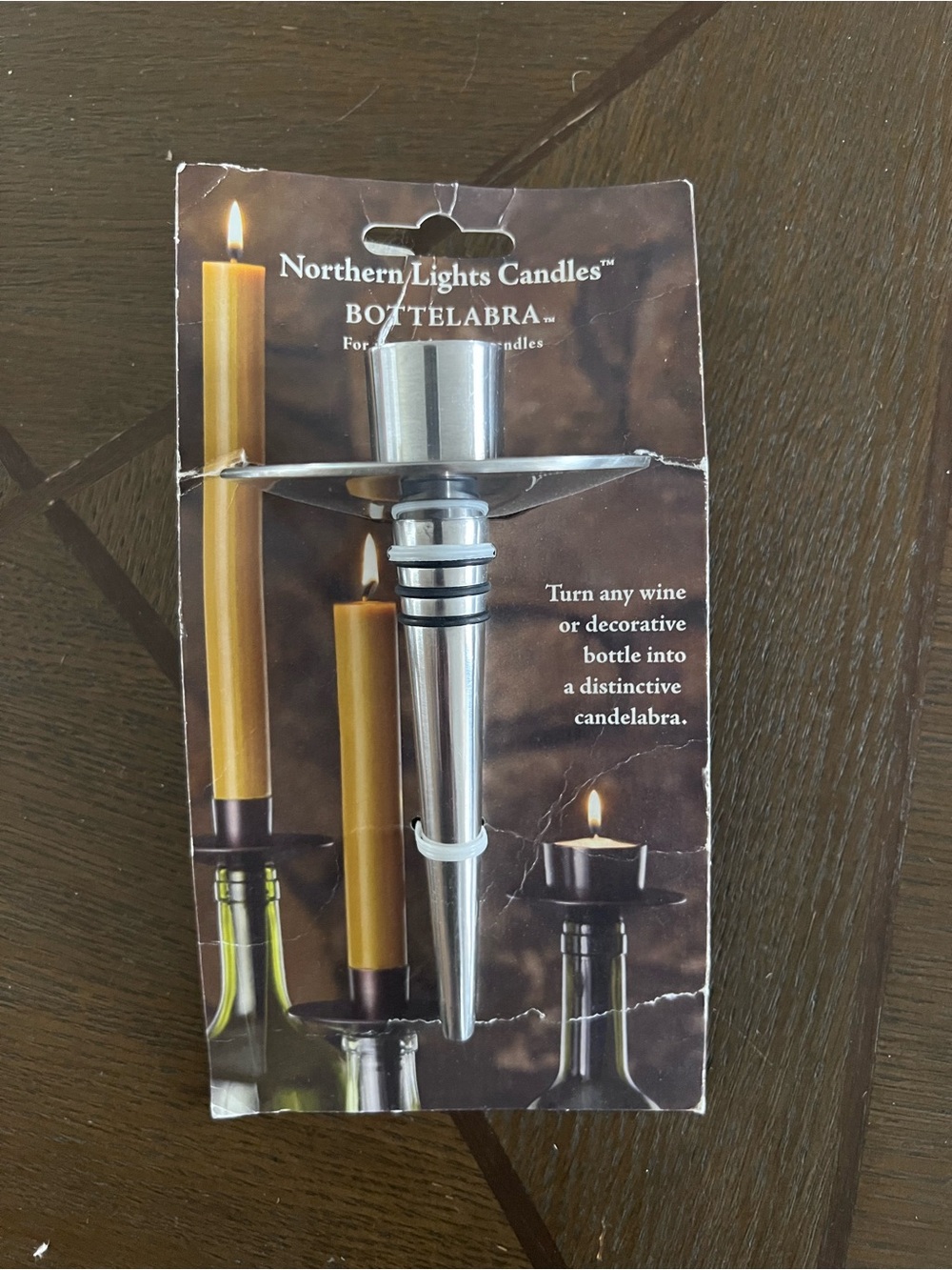 Bottlelabra Silver Bottle Candle Holder by Northern Lights Candles